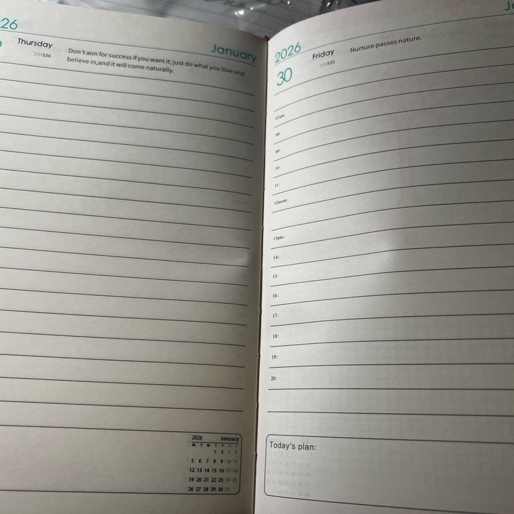 PLANNER 2026 DAILY/MONTHLY PLANNER PURPLE & TAN BRAND NEW FOUND ONE I LIKED MORE - Picture 6 of 7
